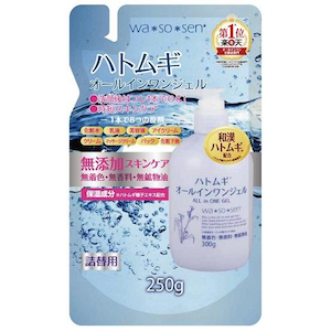 岡インターナショナル｜ｗａ＊ｓｏ＊ｓｅｎ ハトムギオールインワンジェル詰替え 250g｜ﾊﾄﾑｷﾞｵ-ﾙｲﾝﾜﾝｼﾞｴﾙﾂﾒｶｴ