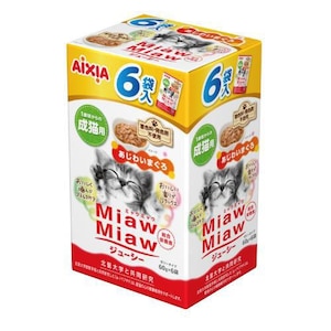 �A�C�V�A�bMiawMiaw �W���[�V�[6P �����킢�܂��� 360g�i60g�~6�܁j�bMM���-�-6Pϸ��60G*6
