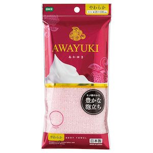 オーエ｜あわゆきナイロンタオルやわらか ピンク 1枚｜ｱﾜﾕｷ ﾅｲﾛﾝﾀｵﾙﾔﾜﾗｶP