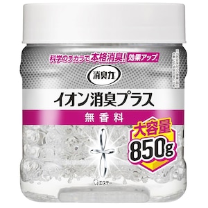 エステー｜消臭力クリアビーズ イオン消臭プラス 大容量 本体 無香料 850g｜ｼﾖｳｼﾕｳﾘｷBﾎﾝﾀｲﾑｺｳ850