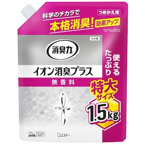 エステー｜消臭力クリアビーズ イオン消臭プラス 特大 つめかえ 無香料 1.5kg｜ﾘｷﾋﾞ-ｽﾞﾄｸﾀﾞｲｶｴﾑｺｳ