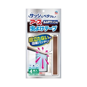 アース製薬｜アース虫よけテープ あみ戸サッシ用 4ヵ月用 （4枚入）｜ﾑｼﾖｹﾃ-ﾌﾟｱﾐﾄﾞｻﾂｼ 4
