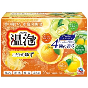 アース製薬｜温泡 ONPO こだわりゆず 炭酸湯 20錠入｜ONPOｺﾀﾞﾜﾘﾕｽﾞﾀﾝｻﾝﾕ20T