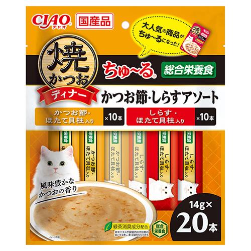 チャオ 焼かつおディナー 毛玉配慮 かつお節・ほたて貝柱入り 50g