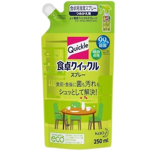 花王｜食卓クイックル　スプレー　つめかえ　250ml｜ｼﾖｸﾀｸQｽﾌﾟﾚ- ｶｴ