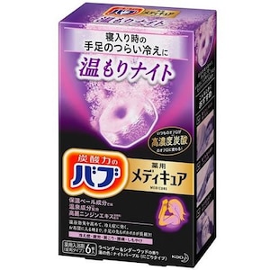 花王｜バブ メディキュア 温もりナイト 6錠入｜ﾊﾞﾌﾞﾒﾃﾞｲｷﾇｸﾓﾘ6