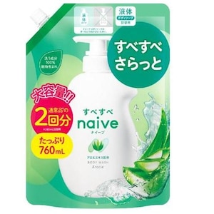 クラシエホームプロダクツ｜ナイーブ　ボディーソープ　アロエエキス　つめかえ用　2回分 760ml｜ﾅｲ-ﾌﾞBSｱﾛｴ2ｶｲ760ML