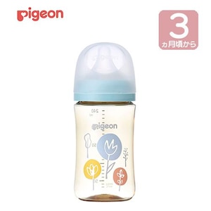 ピジョン｜母乳実感 哺乳びん プラスチック ２４０ｍｌ Ｆｌｏｗｅｒ｜ﾎﾞｼﾞﾂﾌﾟﾗ240ML FLOWER