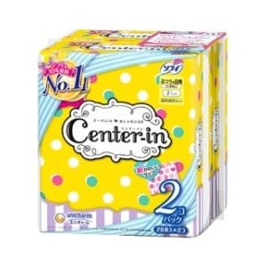 ユニ・チャーム｜センターイン ふわふわタイプふつうの日羽なし 28枚×2｜ｾﾝﾀ-Iﾌﾜﾌﾜﾌﾂｳﾊﾈﾅｼ28X2