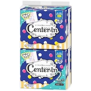 ユニ・チャーム｜センターイン ふわふわタイプ多い日の夜用 10枚×2｜ｾﾝﾀ-Iﾌﾜﾌﾜﾖﾙ10X2