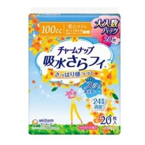 チャームナップ　吸水さらフィ100cc 安心スリム　20枚×14袋 チャームナップ 吸水さらフィ 多くても安心用 羽なし 100cc 29cm