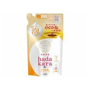 ライオン｜hadakara（ハダカラ）ボディソープ 泡で出てくるオイルインタイプ つめかえ用　420ml｜ﾊﾀﾞｶﾗBSｱﾜ ｵｲﾙｲﾝｶｴ420