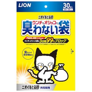 ライオン｜ニオイをとる砂 ウンチもオシッコも臭わない袋 30枚入｜ﾆｵｲｦﾄﾙｽﾅﾆｵﾜﾅｲﾌｸﾛ30P