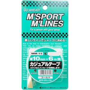 ���������ԗp�i���쏊�b�J�W���A���e�[�v�i��10mm�~6m�j�S�[���h�b���ձ��-��10X6 GD