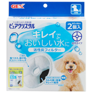 ジェックス｜ピュアクリスタル 活性炭フィルター 全円 犬用 2個入｜PC Kﾌｲﾙﾀ-ｾﾞﾝｴﾝｲﾇ2P