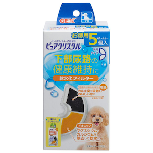 ジェックス｜ピュアクリスタル 軟水化フィルター 半円 犬用 5個入｜PC Nﾌｲﾙﾀ-ﾊﾝｴﾝｲﾇ5P