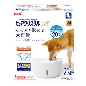 ジェックス｜ピュアクリスタル ウェル 2.5L 犬用 ホワイト｜ﾋﾟﾕｱｸﾘｽﾀﾙｳｴﾙ2.5LｲﾇWH