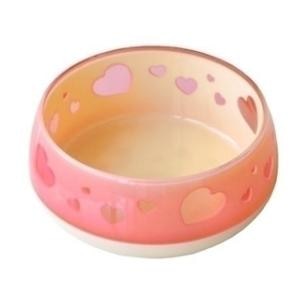 ペッツルート｜おいしく見えるワン食器 S ピンクハート｜ｵｲｼｸﾐｴﾙﾜﾝｼﾖﾂｷSﾊ-ﾄP