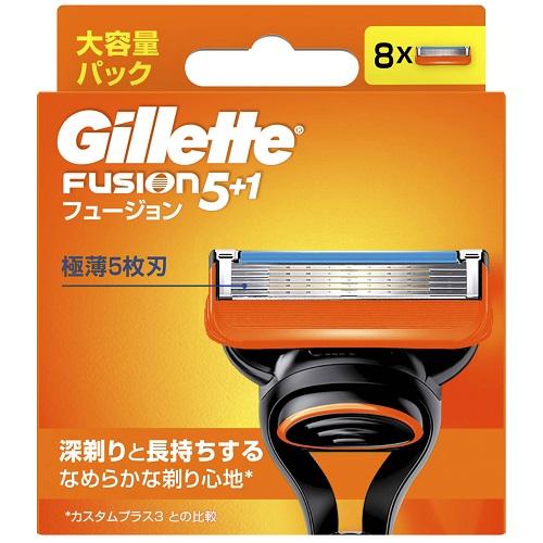 ジレットフュージョン5+1  替刃8個✕3個 Amazon.co.jp: ジレット ステンレス鋼 フュージョン5+1